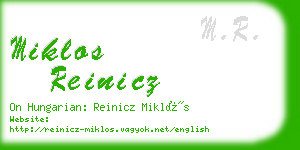 miklos reinicz business card